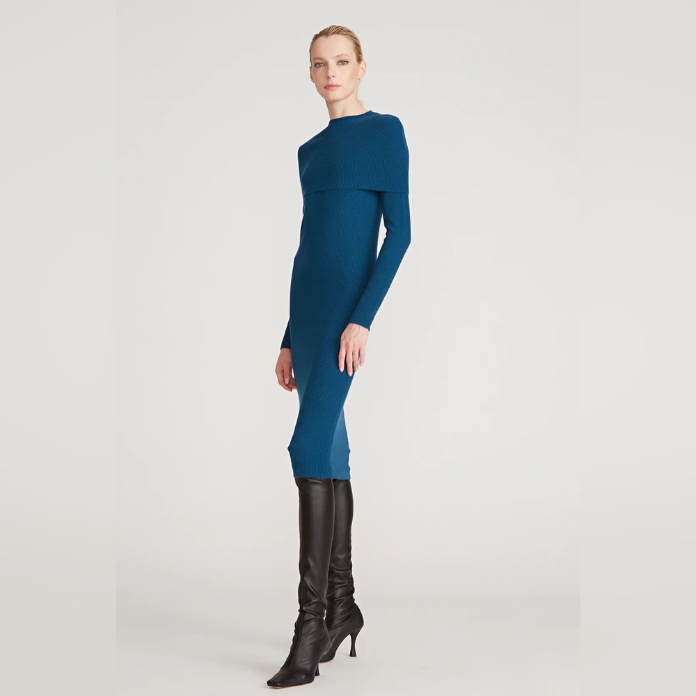 Halston ANDREA MERINO KNIT DRESS (size L) NWT